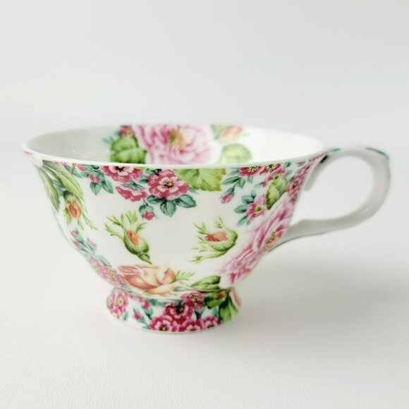 Shabby Chic Rose Chintz Teacup, Saucer & Plate The Fairmont Empress Rose Garden - Picture 4 of 13